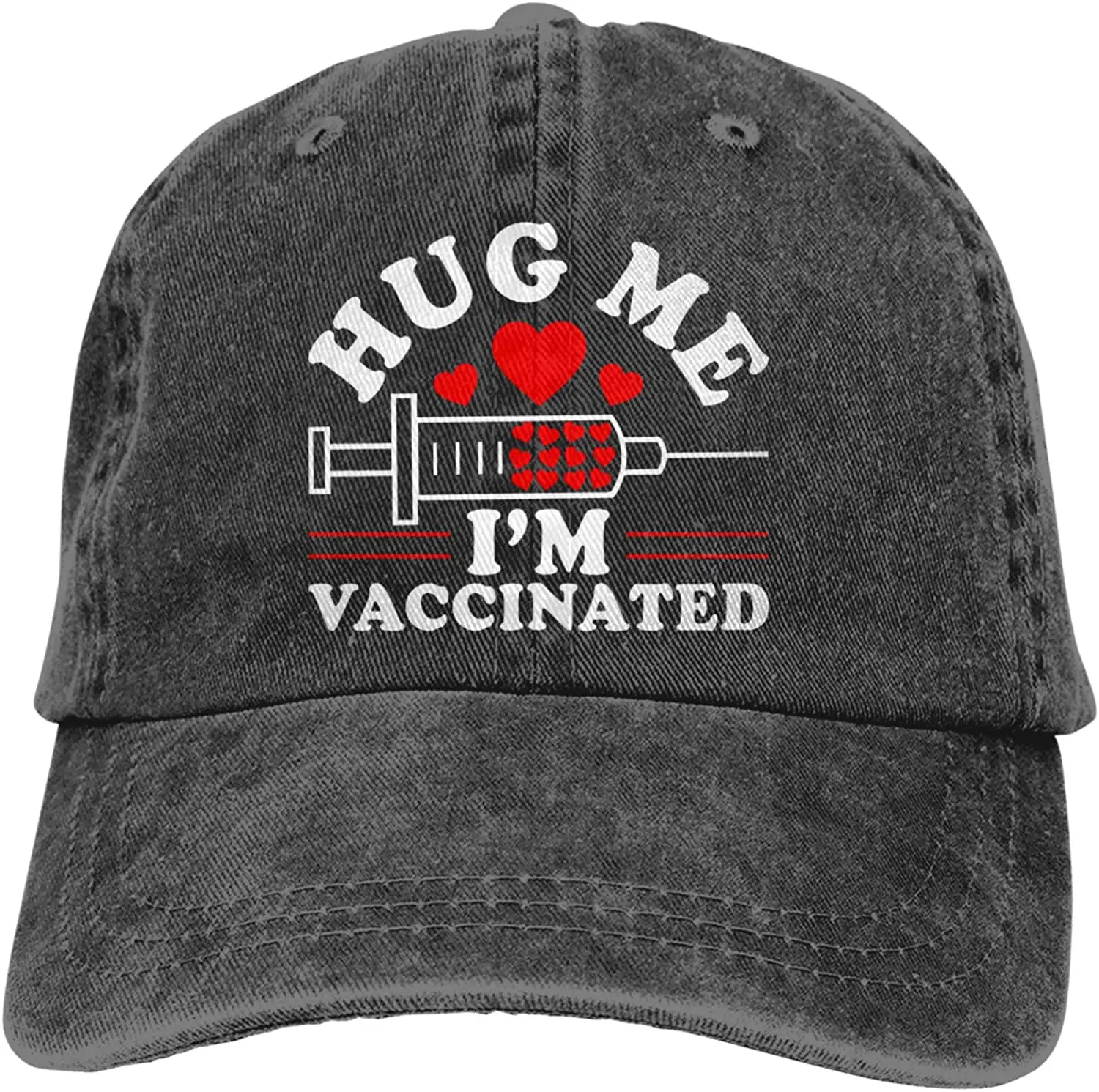 

Splash Brothers Customized Hug Me I'm Vaccinated Hat, Adjustable Valentine's Day Baseball Cap for Women Men