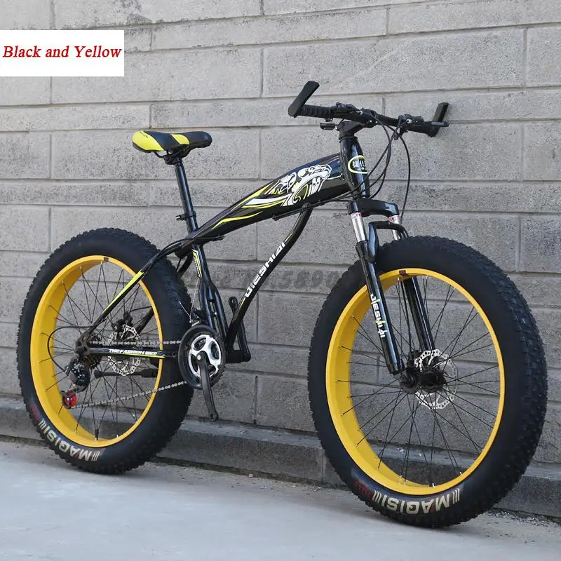 

7/21/24 Speed 26 inch 4.0 Fat bike Mountain Bike Snow Bicycle Shock Suspension Fork double disc brakes man or woman bicycle