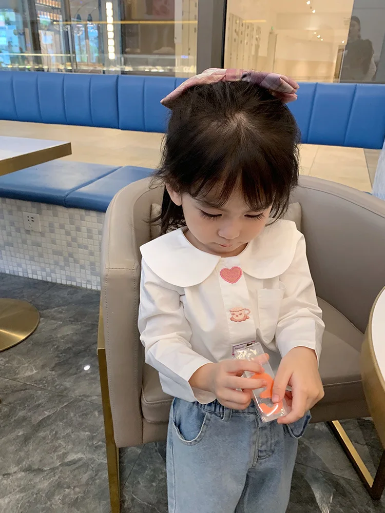 

Однобортная рубашка с длинным рукавом и отложным воротником, из хлопка