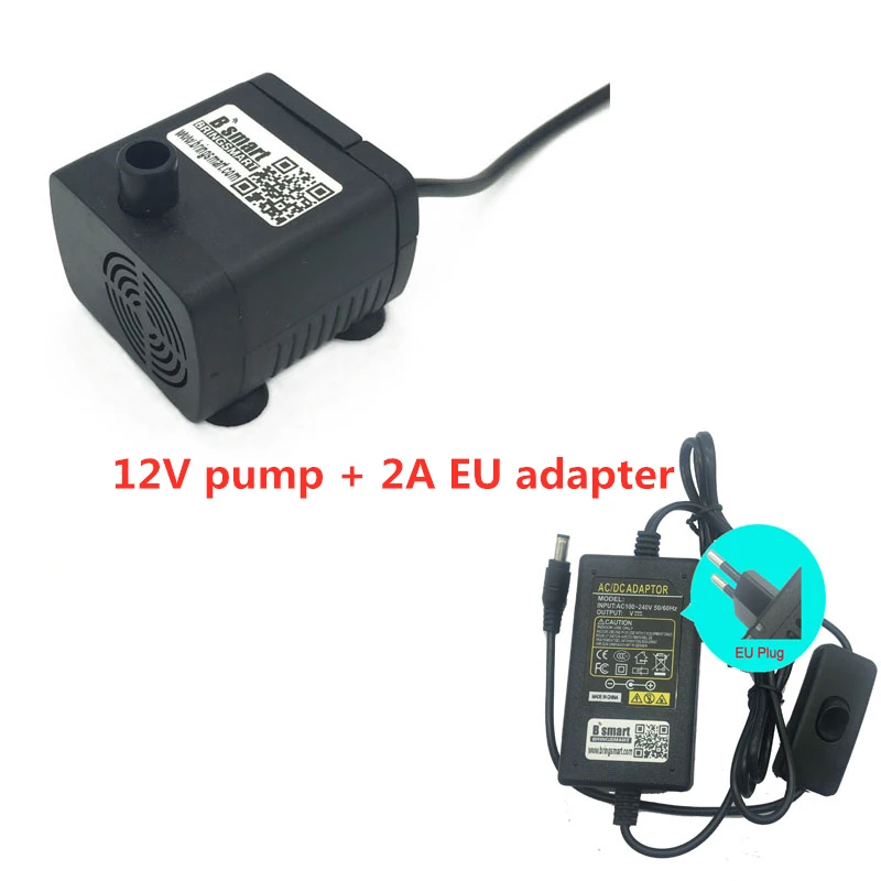 SR280T USB мини аквариум циркуляционный насос фонтана 12V с большой расход 320-460L/ч