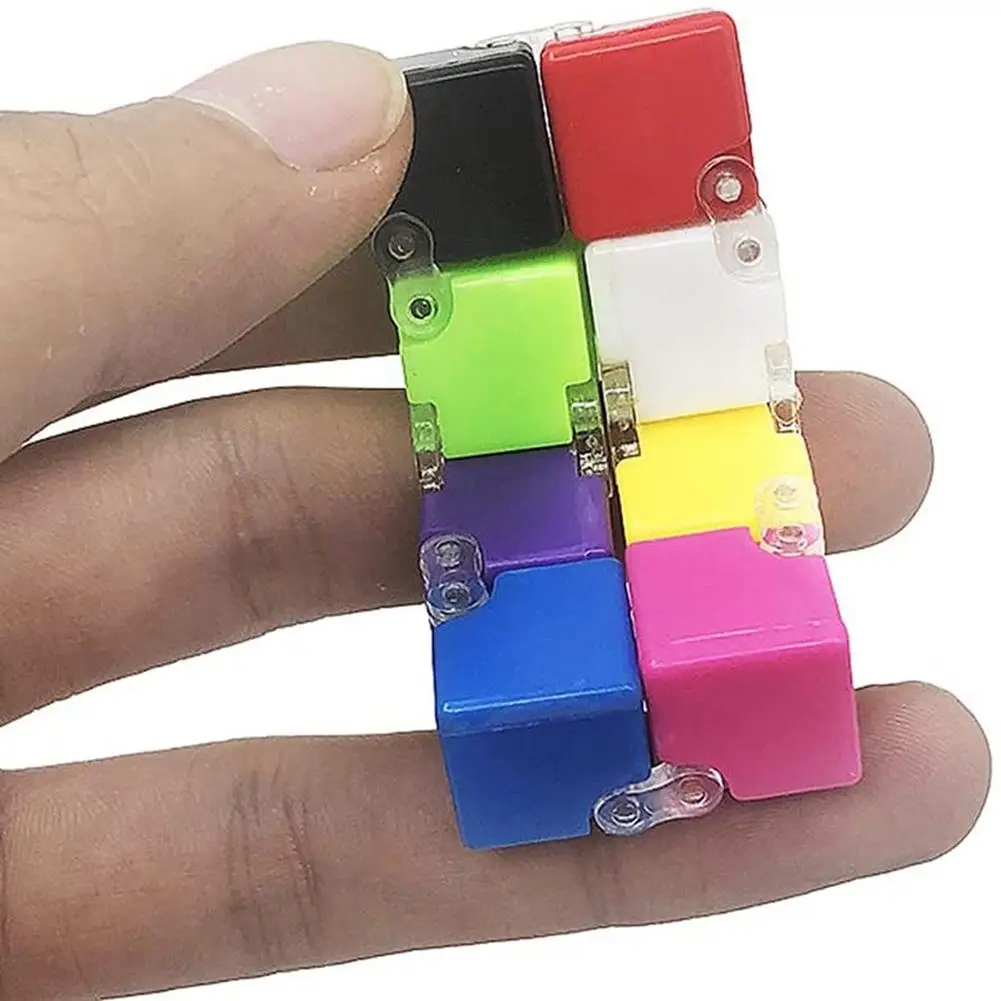 Cubo m&aacute;gico de PVC arco&iacute;ris para adultos y ni&ntilde;os, cubo antiestr&eacute;s, antiestr&eacute;s, antiautismo, regalo divertido, ansiedad de alivio-1