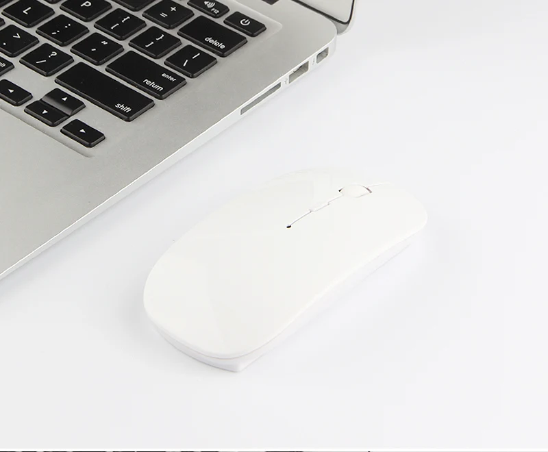 white Бесшумная беспроводная Bluetooth мышь для ноутбука lenovo Miix510 Miix520 Miix320/300/310/325/Miix4/5/Pro/Yoga Book Ideapad - Color: white