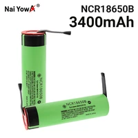 2021 new original 18650 battery ncr18650b 3 7v 3400mah 18650 lithium rechargeable battery welding nickel sheet batteries