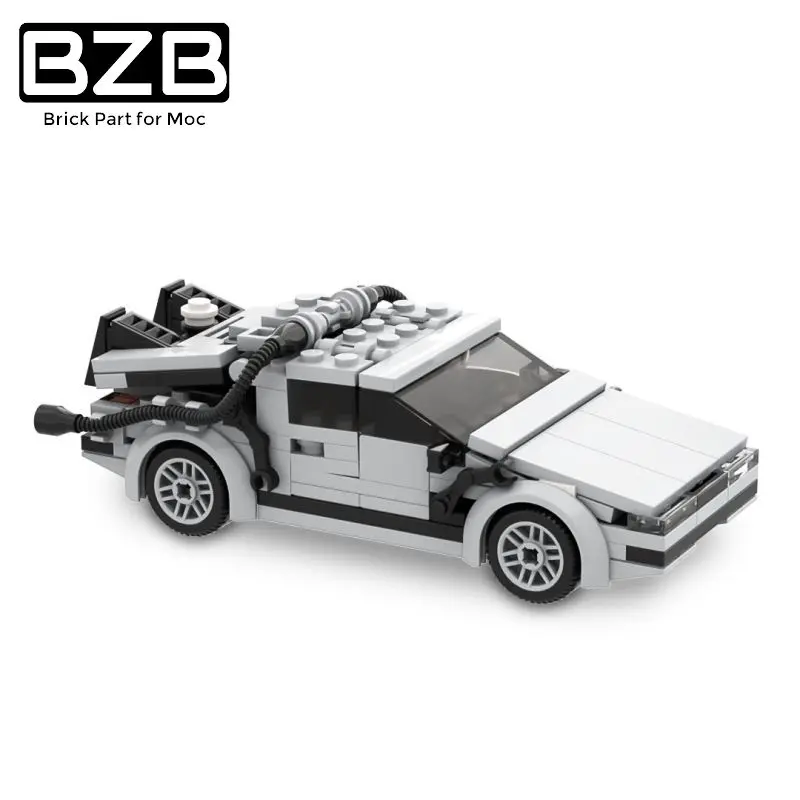 

BZB High-Tech Car Back to the Futured Time Machine Deloreaning Speed MOC Supercar Champions Building Blocks Tech Bricks Kids Toy