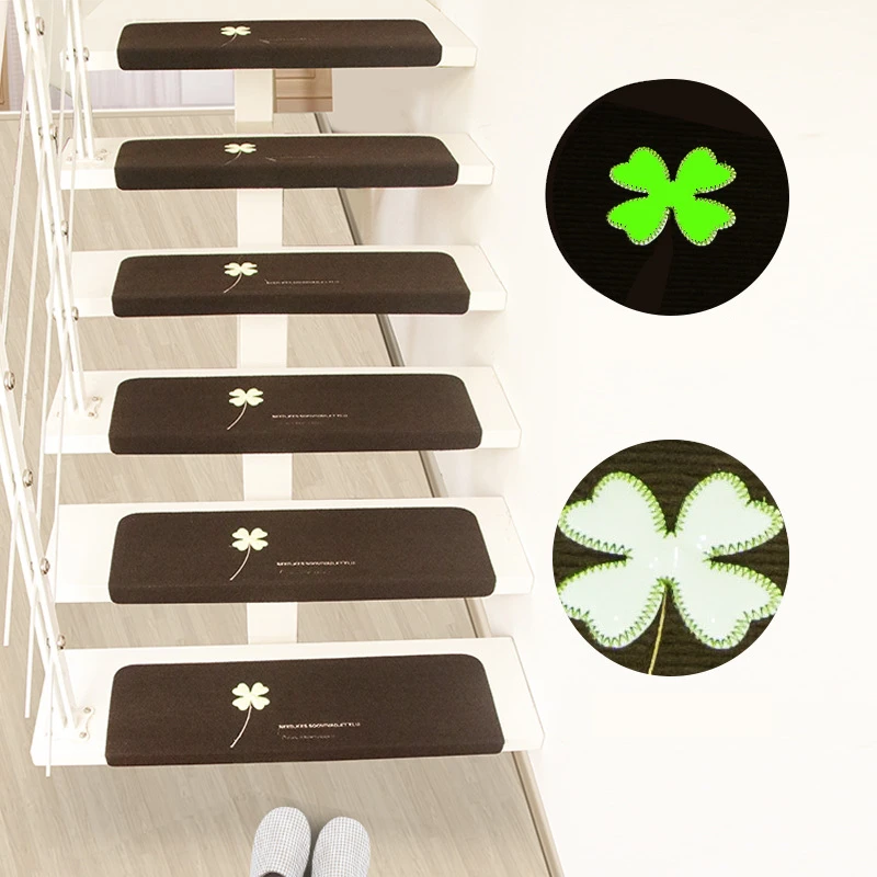 5 шт./лот безопасные светящиеся коврики для лестниц с вышивкой ПВХ