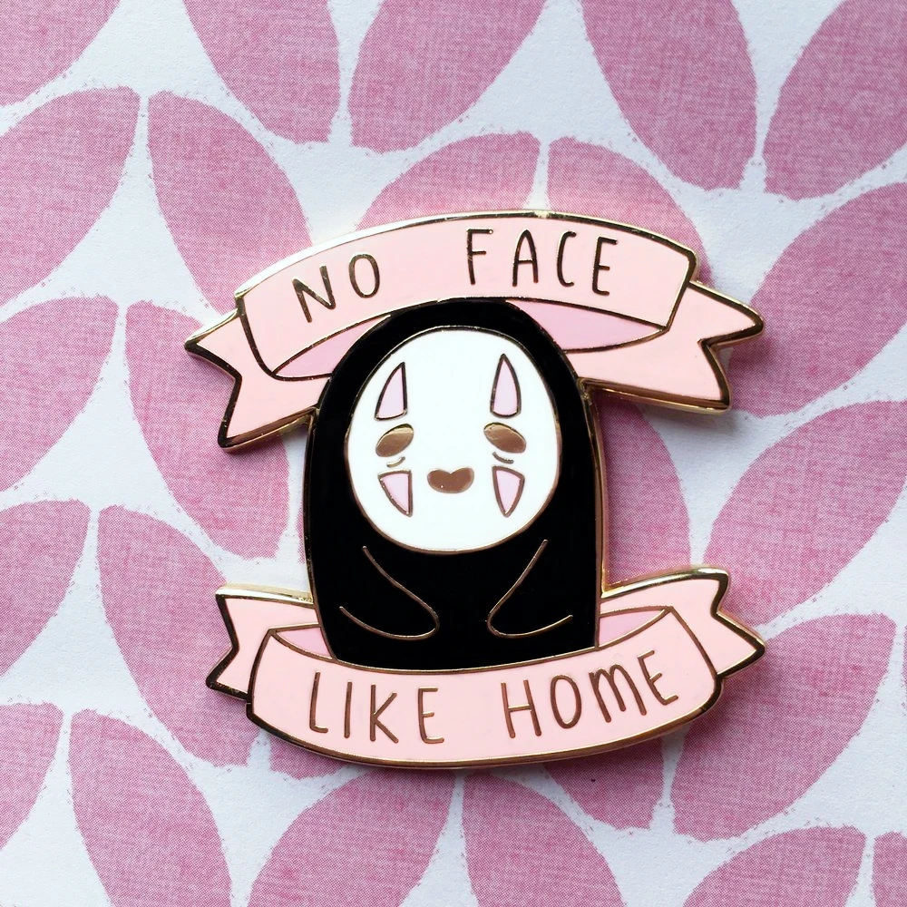 

Sale No Face Like Home Hard Enamel Pin Spirited Aways Anime Movie Fans Collectible Medal Brooch Backpack Jewelry Unique Gift