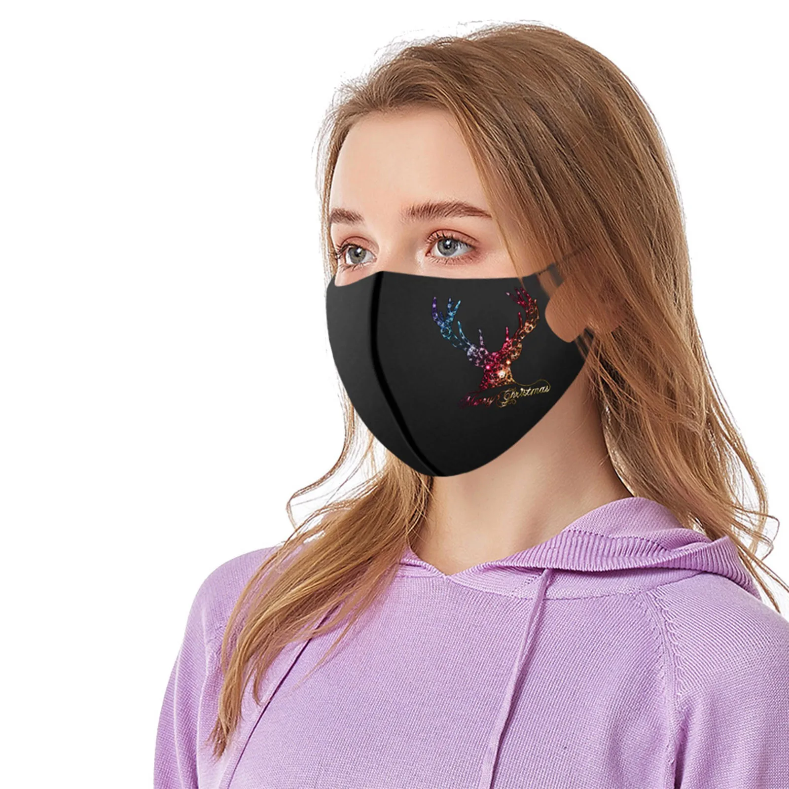 Модные маска на лицо с рисованным аниме маски наполовину для лица муфельной пыле