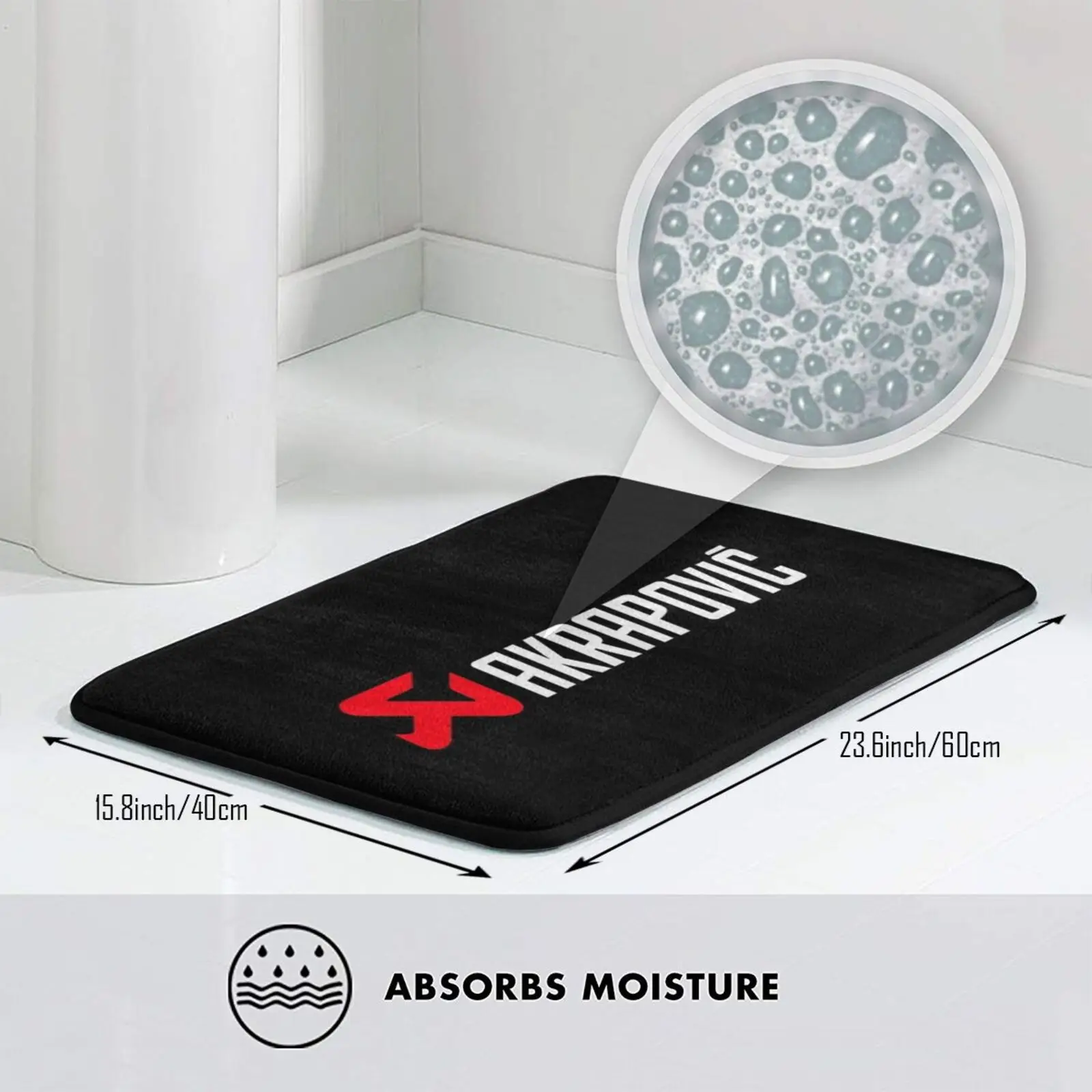 Akraprovic белый логотип веера искусство коврик ковер Противоскользящие коврики для