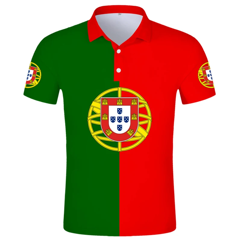 

Portugal Polo Shirt Free Custom Name Number Prt Polo Shirt Nation Flag Pt Republic Portuguese Country National Day Clothes