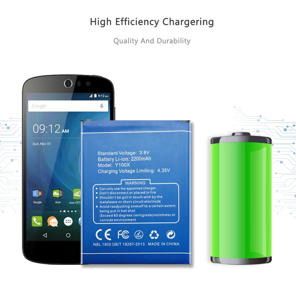 Для Doogee NOVA Y100X 2200mAh полимерный литий-ионный аккумулятор Замена батареи мобильного