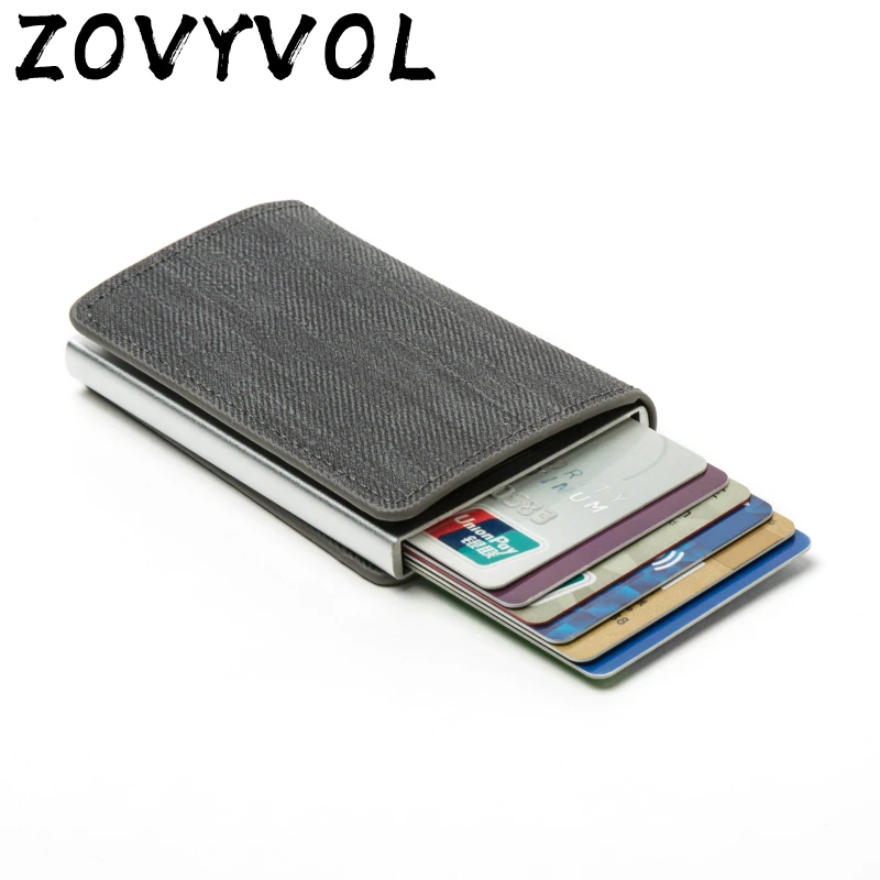 ZOVYVOL для женщин и мужчин RFID Блокировка Кошелек выдвижной тонкий бизнес кредитный