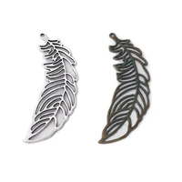 10pcs 2 color metal zinc alloy hollow leaves charms fit 6520mm jewelry plant pendant charms makings diy handmade craft