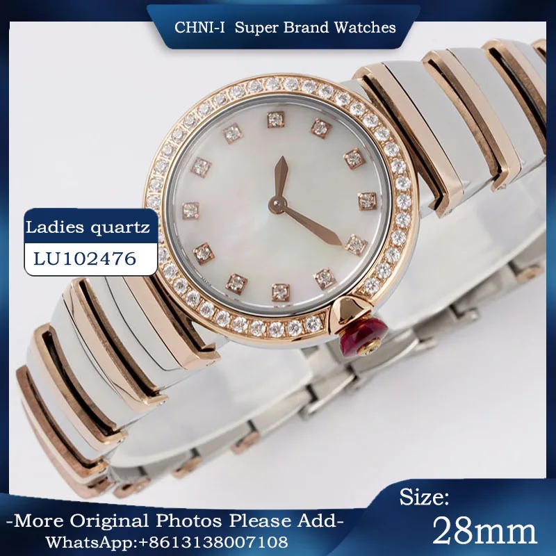 

2021 new high-end ladies quartz watch quartz movement sapphire crystal mirror rose gold diamond elegant ladies watch bracelet