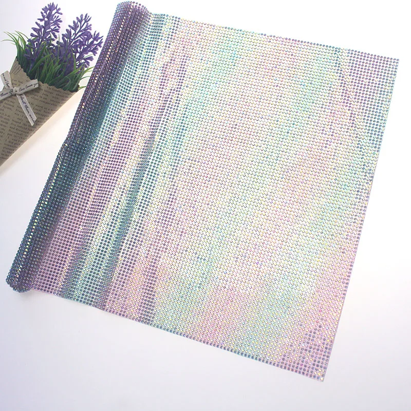 24*40 см 2 мм Стразы Блеск Стекло сетчатой отделкой с прямой основой украшением в