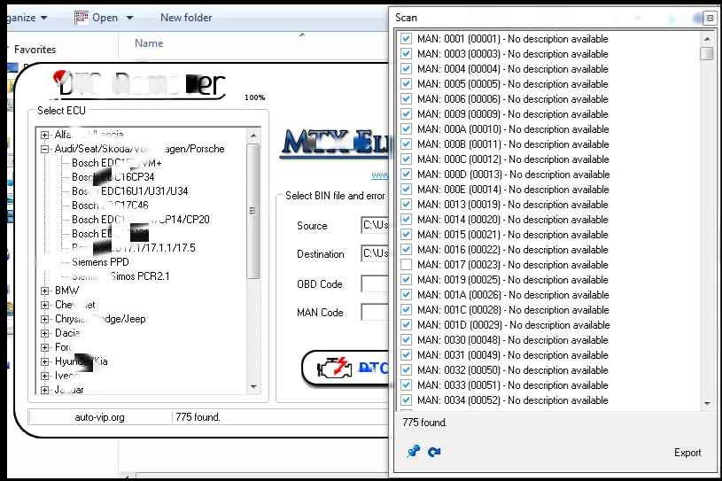 Инструмент для удаления DTC 2021 KESS KTAG FGTECH OBD2 программное обеспечение MTX Remover 1.8.5.0 с