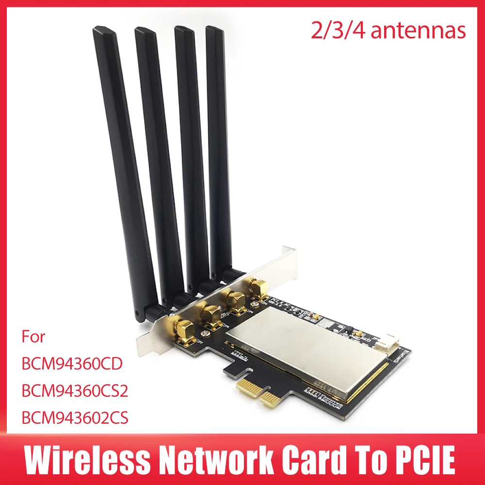 Беспроводной Wi Fi адаптер Bluetooth 2 4G/5G двухдиапазонный PCIE сетевой конвертер для MAC