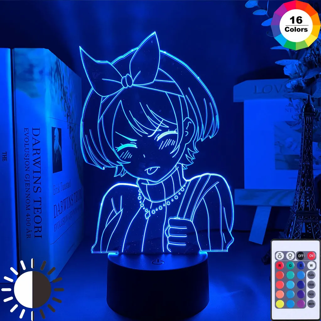 

Japanese lamp children bedroom decoration birthday gift manga Girl Boys lamp 3D light anime girlfriend night light Christmas