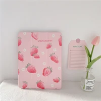 cute strawberry for ipad pro 2020 2018 air3 10 5 inch case for ipad 2017 2018 air2 9 7 mini 5 cover capa with pencil slot cases