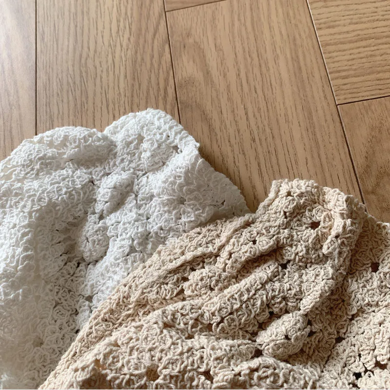 Женский ажурный топ с круглым вырезом однотонная хлопковая трикотажная рубашка