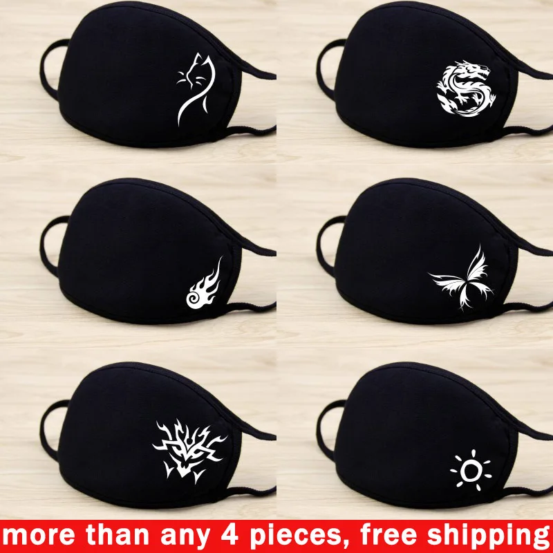 Маска унисекс с принтом дракона змеи и скорпиона хлопок цвет в ассортименте |