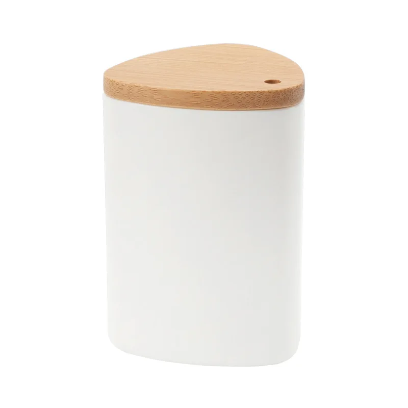 

eisho Japanese fashion simple toothpick jar box wholesale household dining table portable wooden lid plastic toothpick holder