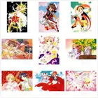 Алмазная вышивка сделай сам, полноразмернаякруглая картина с японскими картами, шаблон Аниме Сакура для девочек, ручная вышивка крестиком, Настенный декор