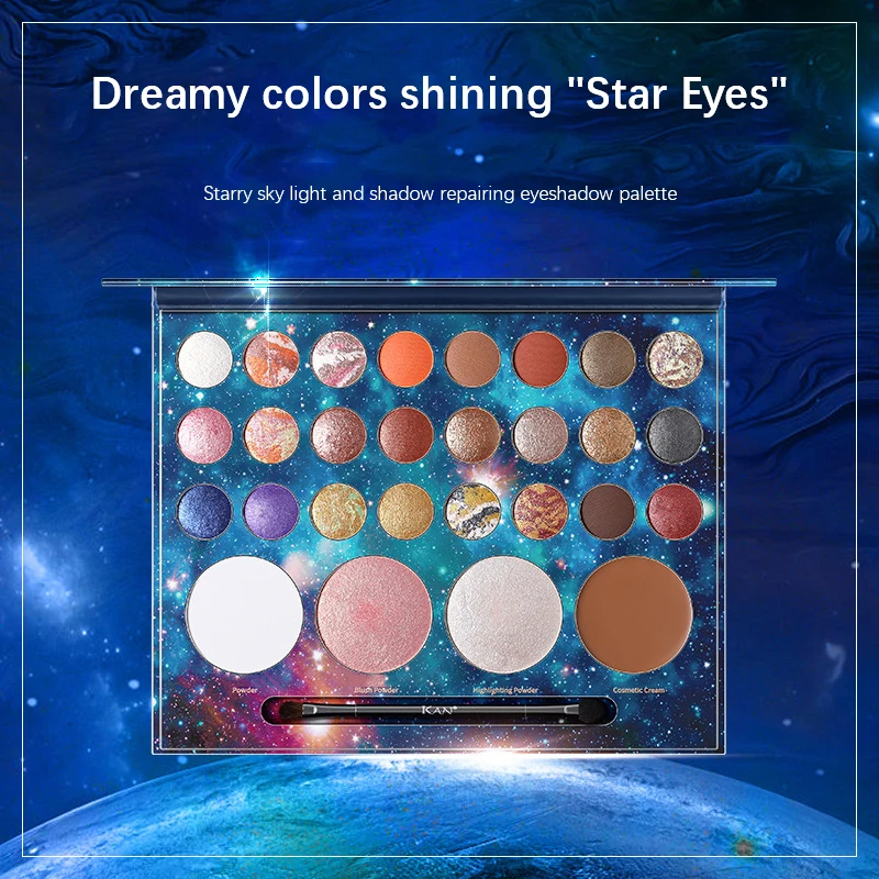 

24 Color Starry Eye Shadow Palette Pearlescent Matte Glitter Powder Sequins Easy Color NOT Flying Powder Eye Shadow Palette TSLM
