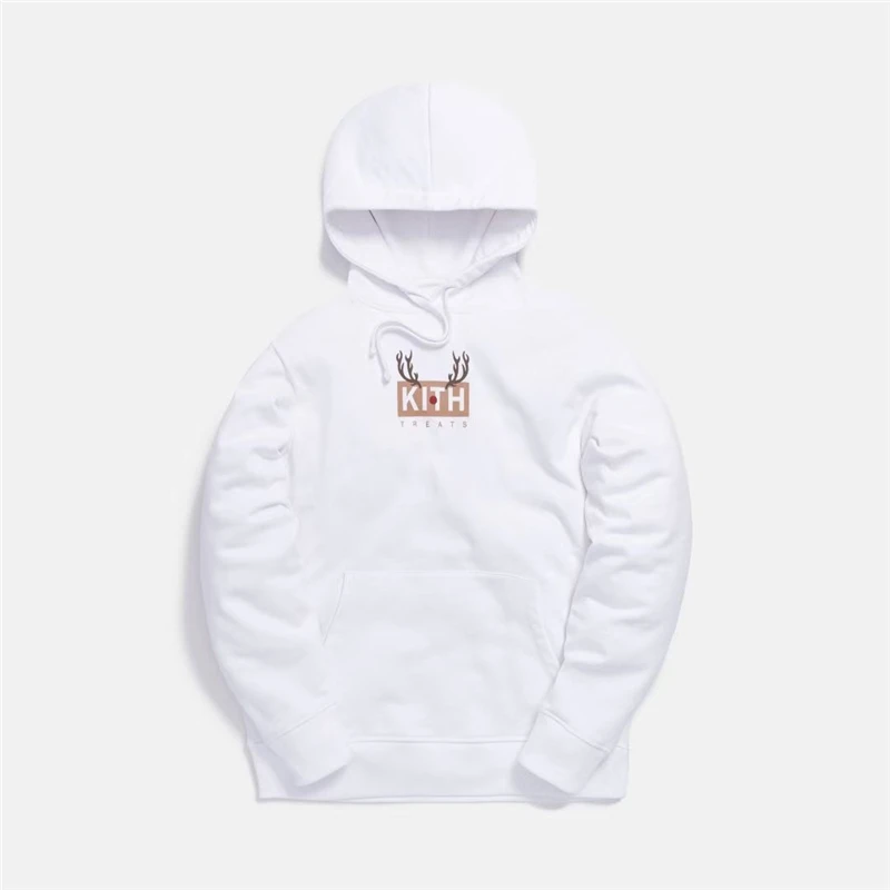 

Толстовка с капюшоном для мужчин и женщин, свитшот с надписью «Kith Treats», модель 2021fw, Модель 1:1, с объемным принтом, с логотипом