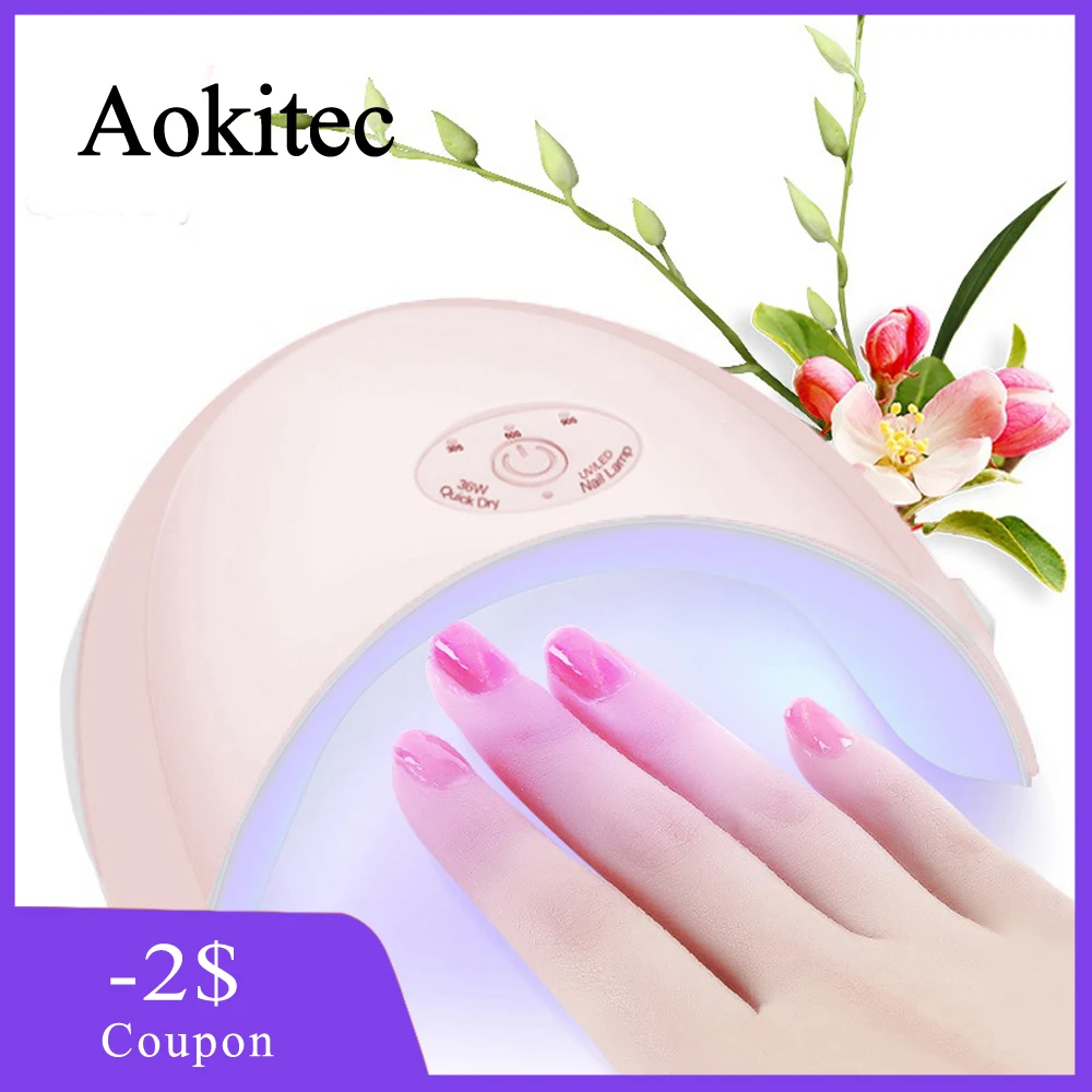 36 Вт Светодиодная УФ лампа для ногтей 12 светодиодов Сушилка всех гелей лак