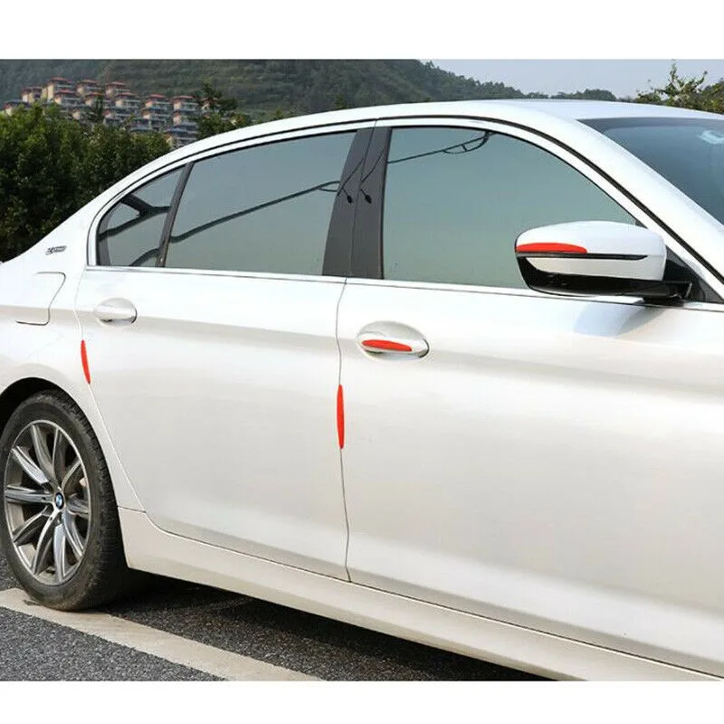 

Parts Protection Strip Protector Rear Mirror Lip Red 4pcs Anti-Scratch