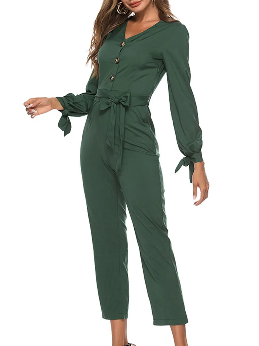 Женский Повседневный Комбинезон Fadzeco свободный цельный комбинезон с длинными