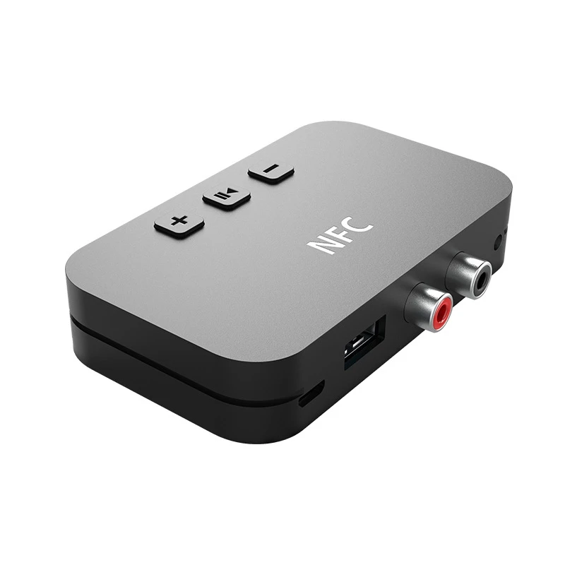 

Bluetooth 5.0 Wireless Receiver Audio Transmission Stereo Music Support U Disk NFX Connect with RCA 3.5 AUX Jack Adapter