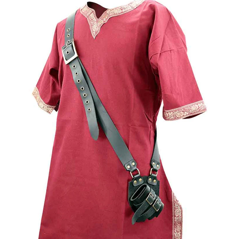 Кожаный ремень на плечо в средневековом стиле викингов ножны скаббард рыцарская