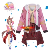 anime umamusume pretty derby narita taishin cosplay costumes adult women jk uniform jacket blouse vest pink hoodies halloween