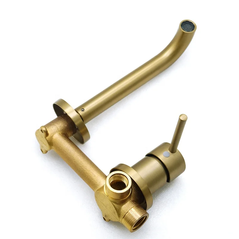 

Wall Mounted Bathroom Basin Faucet Concealed Single Handle Hot & Cold Tap