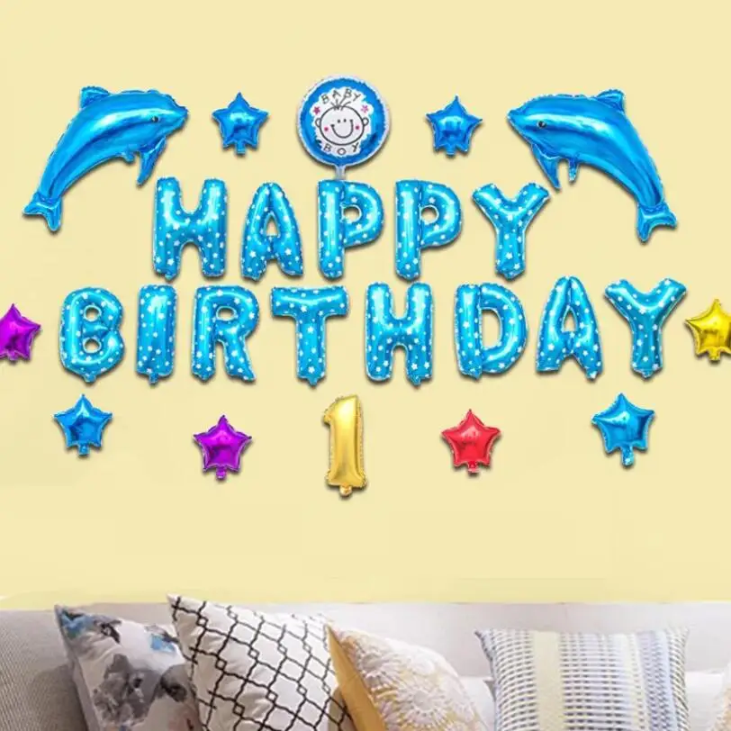 1 комплект первый день рождения детская морская тема украшение для вечеринки