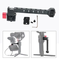 hot shoe stand holder for dji ronin s sc zhiyun weebill crane 3 gimbal camera monitor stand barcket with 14 mic flash light
