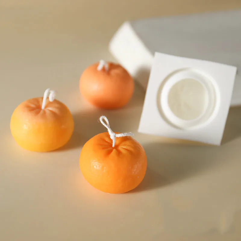 Силиконовые формы в форме свечи оранжевого цвета форма виде фруктов