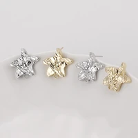 copper color earrings base stars connectors linker 2pcs for diy jewelry making accessories