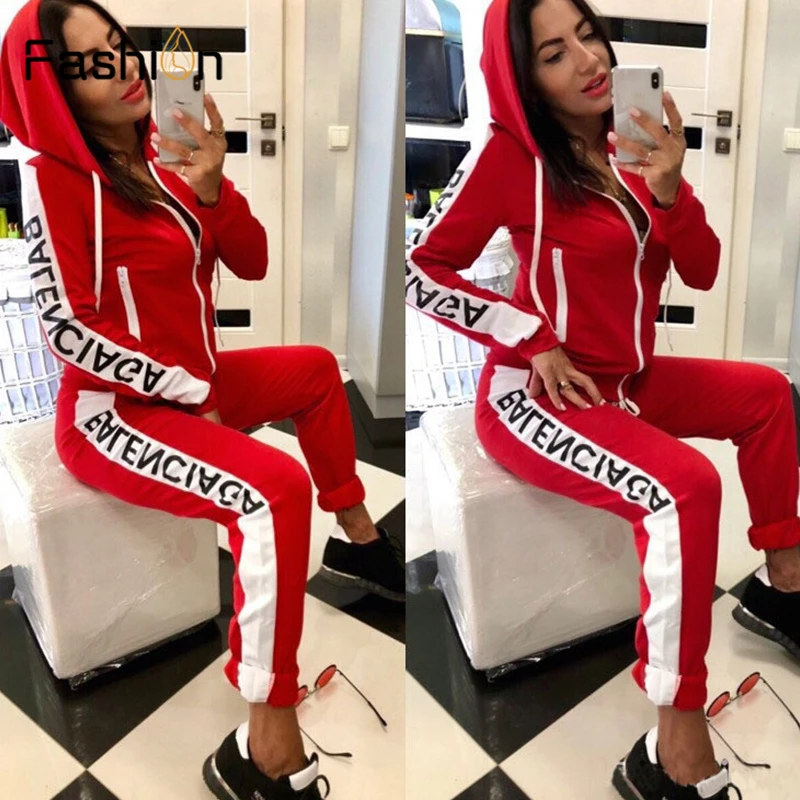 Женский комплект из двух предметов Осенний толстовки с длинным рукавом + длинные