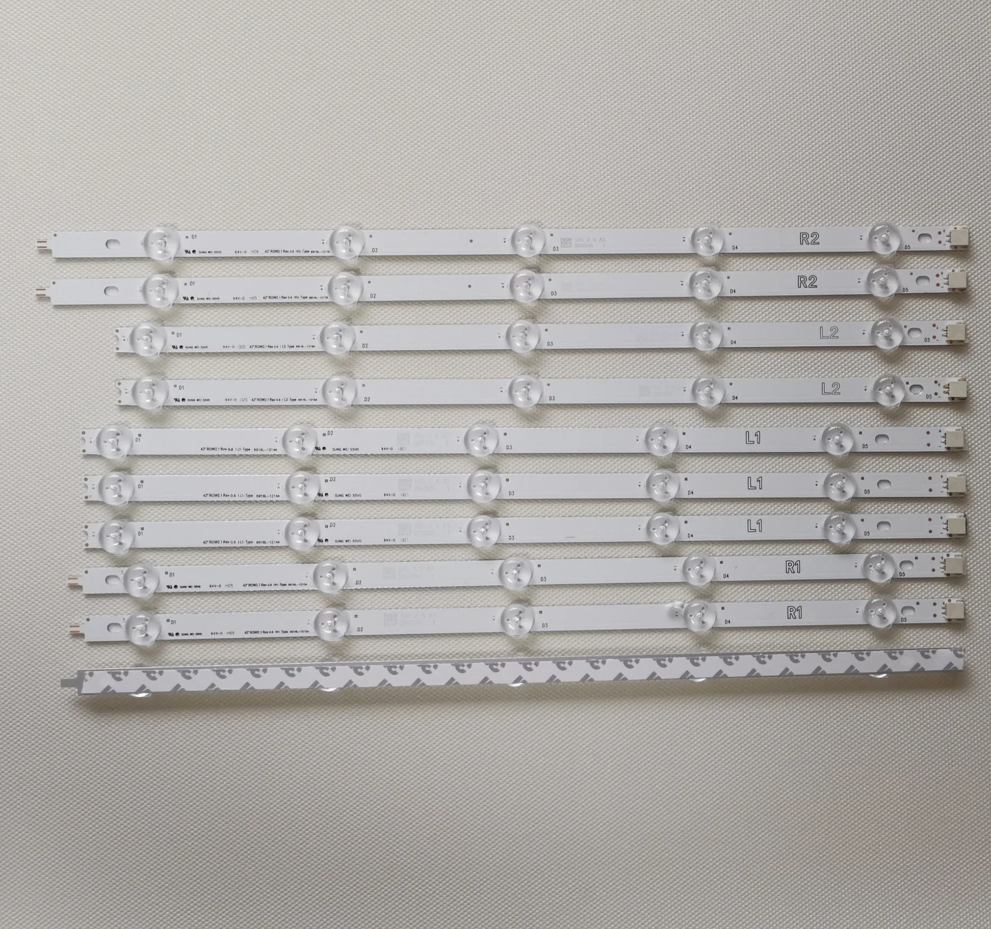 

Комплект из 10 светодиодных лент для LG 42LN541V 42LA620Z 42LN613V 42LA620V 42LA620S LC420DUE 42LN575S 42LN540S-R