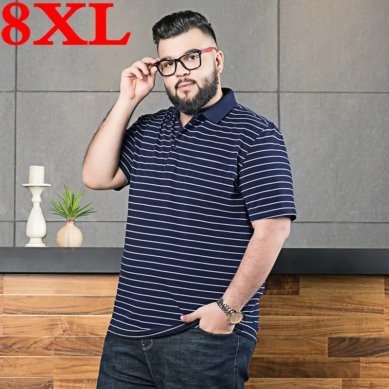 Большие размеры 8XL 7XL 6XL Новинка 2020 модные рубашки поло мужская брендовая одежда с