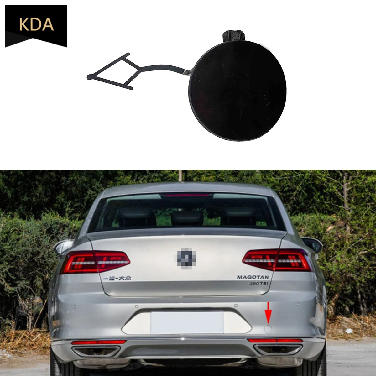 

Auto Rear Bumper Towing Tow Hook Eye Cover Cap for VW Passat B8 2017 2018 2019 3G5807441
