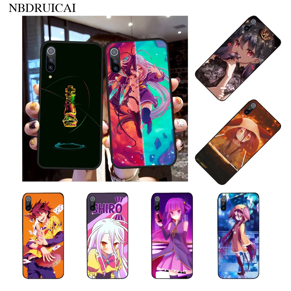 

NBDRUICAI Anime Game NO life Phone Case for Xiaomi Mi9 9SE 8SE Pocophone F1 Mi8 Lite