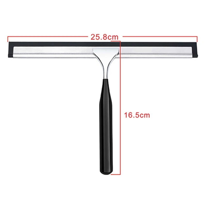 

Short Handle Glass Window Squeegee Stainless Steel Home Mirrors Cleaner Tools