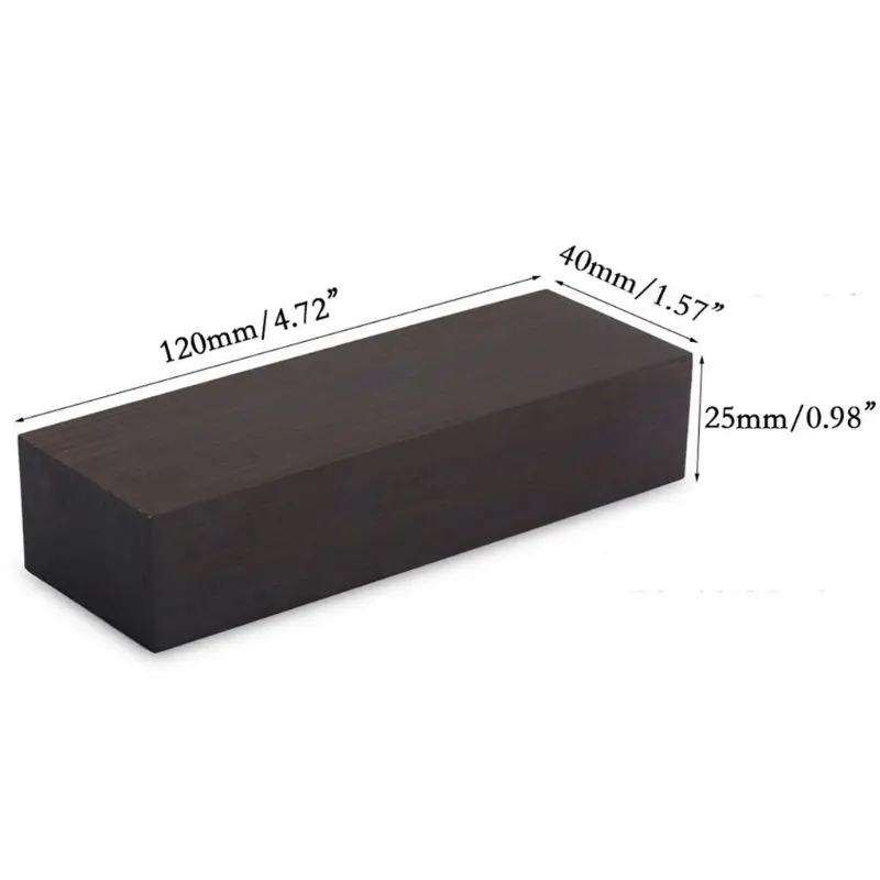 

African Ebony Lumber DIY Knife Handle Material Wood Blanks Guitar Parts 120*40*25mm