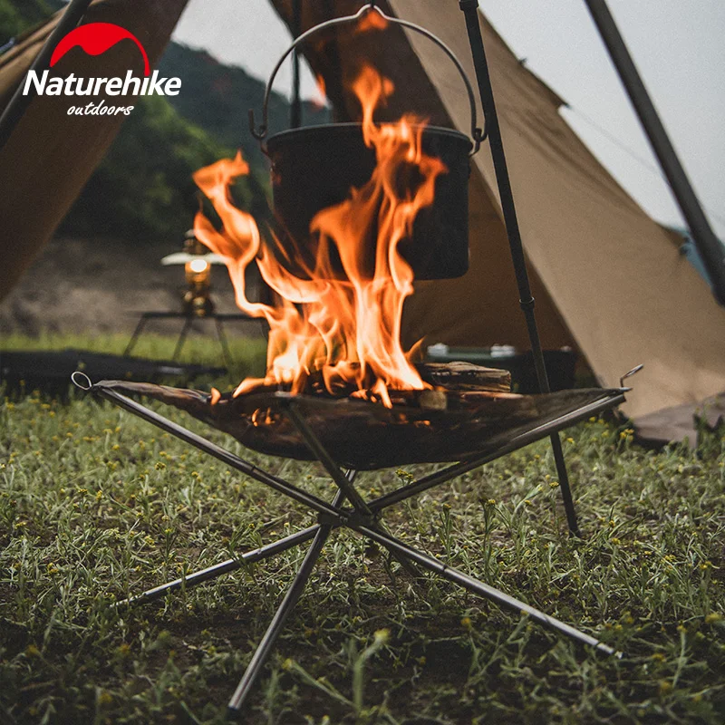Naturerhike портативный огонь яма из нержавеющей стали открытый квадратный задний