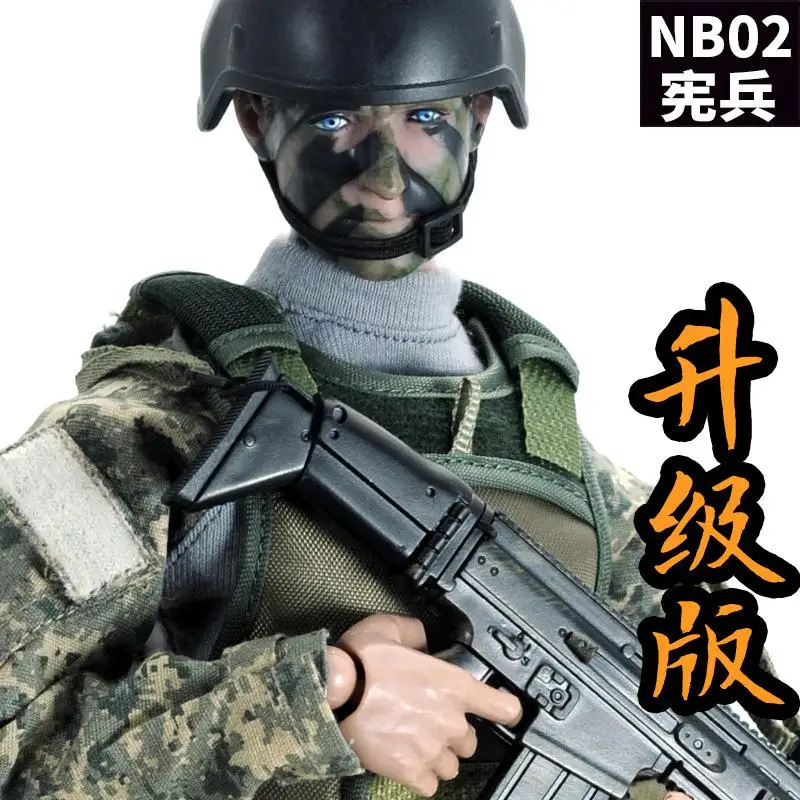 PATTIZ 1/6 спецназ фигурка солдата(12/шт) модель игрушки военный армейский боевой игровой день рождения - Цвет: 12 piece