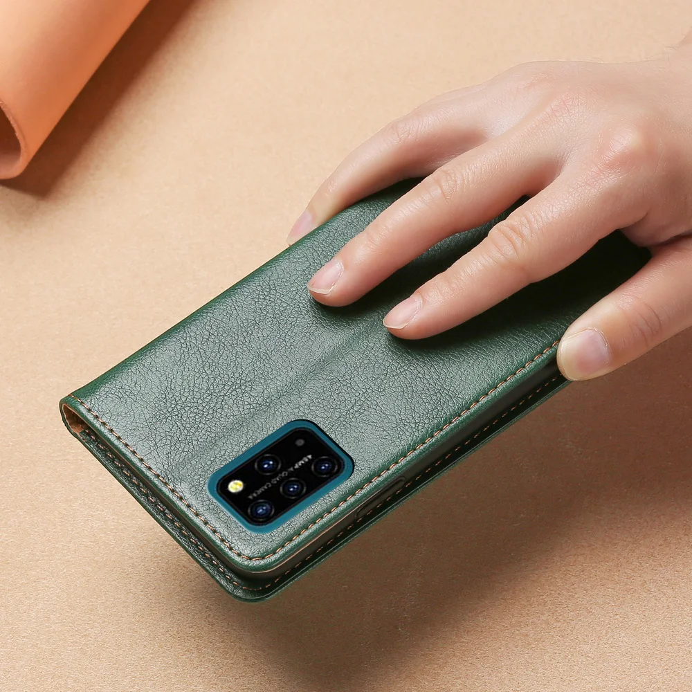 Магнитный чехол для Umidigi S5 Pro кожаный из ТПУ задняя крышка чехол-бумажник с