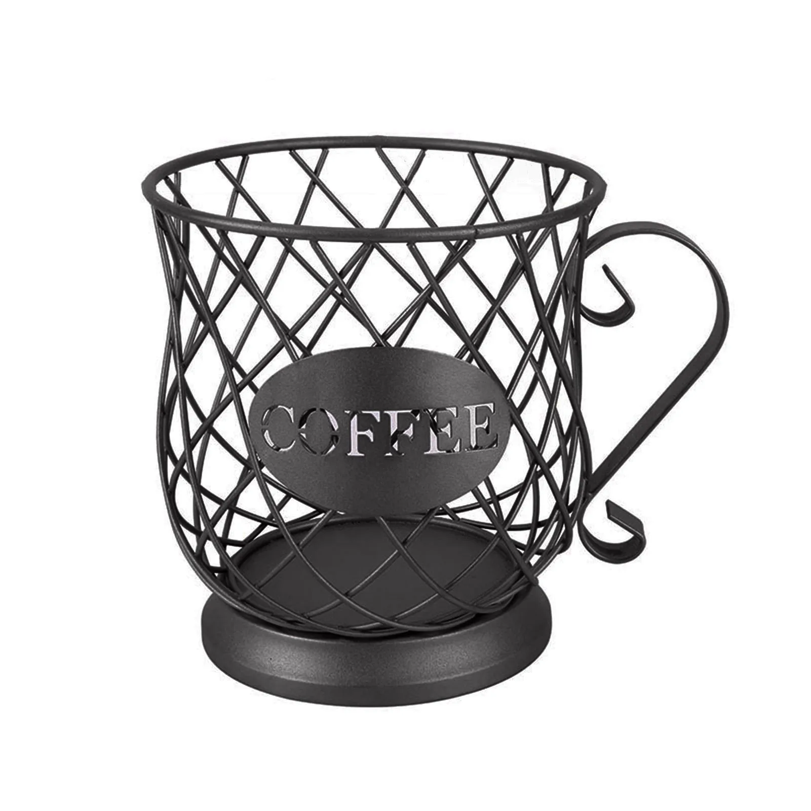 

2020 Universal Coffee Capsule Storage Basket Coffee Cup Basket Vintage Coffee Pod Organizer Holder Black For Home Cafe Hotel